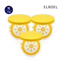 [엘로엘(화장품)] [엘로엘] 1초보정 파데프리 옐로우 빅 선쿠션(25g) 본품 3EA, 상세 설명 참조