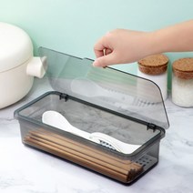 사각 뚜껑 수저통 수저정리함, 2.핑크