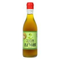 장수텃밭 [국산]저온압착 참기름 350ml 1병, 1개