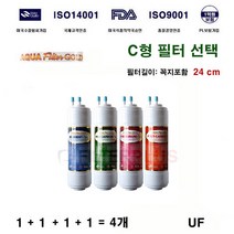 한샘이펙스 정수기 필터 HWCHO-003 호환 C형 4개 교체, A형양방향 I 타입4개세트