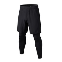 남자 투인원 일체형 레깅스 반바지 세트 타이즈 트레이닝 짐웨어