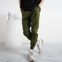남성용 데일리 베이직 조거 밴딩 팬츠