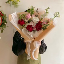 크리스마스선물 부산꽃집 해운대꽃배달 여자친구선물 핑크레드색감, 금정구/사하구/서구/북구