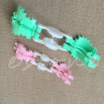 2X 크기 L+S 심장 모양 POM POM MAKER BABY FLUFF BALL WEAVER 뜨개질 공예 도구, Multi