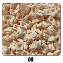 부품500 개/몫 100G 플레이트 1x1 빌딩 블록 MOC 부품 DIY 픽셀 아트 QR 코드 벽돌 모자이크 키즈 완구 52, 09 09, 한개옵션1