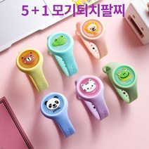 5+1 6 개 모기퇴치팔찌 성인 어린이 유아모기기피제 모기밴드, 랜덤발송