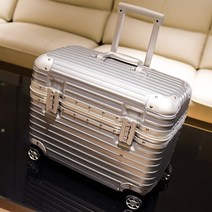 카메라캐리어 카메라가방 트롤리 여행용 대용량알루미늄 프레임 작은 사진 케이스 179, 17인치, 프로스트 패션 실버-무 스펀지 라이너(무료 투명