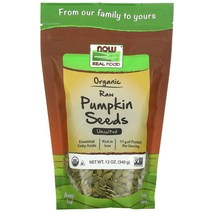 Now Foods Real Food 유기농 무가공 호박씨 무염 340g(12oz)