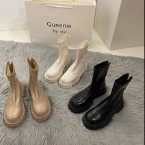 웨스턴 부츠 카우보이 코디 워커 플랫폼 신발 여성 라운드 발가락 지퍼 봄 가 패션 발목