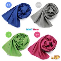 NaOBee 흐르는 땀 빠른 흡습과 건조 쿨링 타올 5P, 핑크 5P