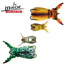 몰릭스 플로팅 할로우바디 슈퍼나토 비틀 배스 루어 미끼 낚시, 220-Pink-Beetle
