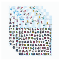 쁘띠팬시 빅스티커 푹신 코리언이니셜 DA5316, 혼합 색상, 36개