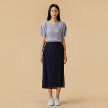 [JAJU/자주] 여 올데이 플리츠 스커트_네이비