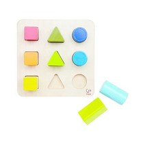 Hape Wooden Color and Shape Sorter Toy| Puzzle Board Montessori Preschool Educational Toy for Toddle