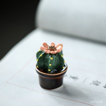 수제 세라믹 시뮬레이션 다육 선인장 화분 사무실 컴퓨터 데스크탑 장식 창조적 인 자동차 장식품, 손으로 만든 고기 짙은 녹색 핑크 꽃