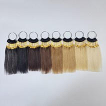 염색 헤어피스 100인모 8색상 컬러연습 탈색 염색테스트 헤어컬러링 피스, 30pcs_5레벨