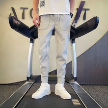 블랙헤드K09-P78제108가을바지남성슬림트렌디심플작은발캐주얼바지남