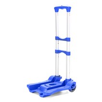 구르마 접이식 핸드카 짐수레 휴대용 카트 Heavy Duty foldable hand sack wheel trolley 접이식 트럭 손수레 카트 여행 수하물 쇼핑 카트 휴대용, 푸른