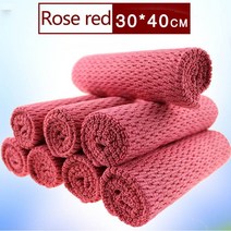 두꺼운 Microfibre 물티슈 테이블 창 도구 쉬운 청소 흡수성 휴대용 주방 수건 1 PC 천, rose red S