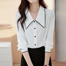 디아리스 가을 여성 하객 카라 블라우스 8370