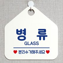 제제데코 와이파이 미용실 외출중 영업중 휴무 매장 재활용 안내판 팻말 안내표지판 300병류분리수거 오각20cm, 300병류분리수거 오각형 단면(포맥스 화이트+문구 블루), 1개