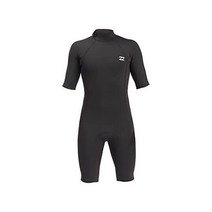 빌라봉 앱솔루트 남성용 쇼티 하프 서핑 웻 수트 2mm 지퍼 잠수복 블랙 경량 반팔, LS