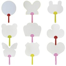 여러모양부채 꾸미기 색칠 무지 전통 단오 학습재료, 튤립