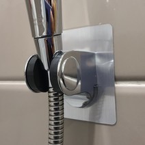 마루마켓_ 붙이는 각도조절 만능 샤워기 샤워봉 고정대 헤드 걸이 고정 홀더 거치 행거 아기 거치대 교체 부착 호스 욕실 집게, 기본