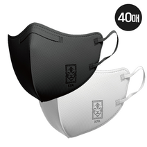 진짜 국가대표가 쓰는 국가대표마스크 KF94 새부리형 화이트/블랙/그레이. 카타르 응원 국가대표축구팀 KFA, 화이트+블랙, 40매