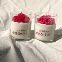 카네이션 캔들 천연 소이캔들 어버이날선물, 레드 카네이션 - 고맙습니다-릴리오브벨리아이비