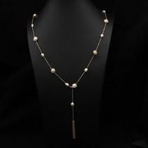 진주 목걸이 glseevo 천연 담수 긴 여성 웨딩 약혼 수제 패션 럭스 스웨터 쥬얼리 gn0172