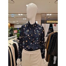 꼼빠니아 22FW 간절기 프릴넥 플라워 블라우스 CACW9 WRB020 NC대전유성점