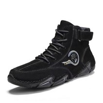 가벼운 바이크숏부츠 스웨이드 라이딩부츠 오토바이스니커즈 신발 부츠 바이크슈즈, 265, 블랙