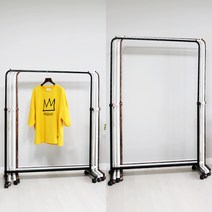 코코디피 이동식 옷가게 옷걸이 행거 의류 매장용 디스플레이 인테리어 철제 헹거, 흰색