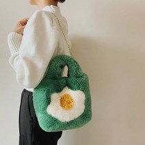 티피 페이크퍼 겨울 여성가방 체인 크로스백