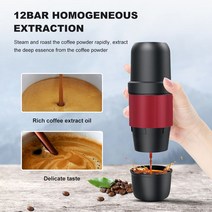 가정용 커피머신 휴대용 에스프레소 머신 호환 가능한 그라운드 커피 핸드 메이커 여행 도구 수동 작동 캠, 02 USB coffee capsules