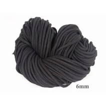 대구실사랑 모달/미드나잇블랙우동끈 50야드 100야드 4 5 6 mm 스트링 브레이드실 우동끈 마크라메재료, 6mm미드나잇블랙100야드