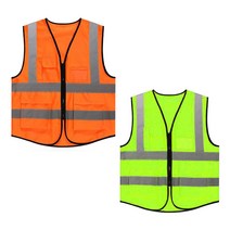 [MantaX] 다용도 형광색 반사조끼 안전 작업용 야간근무 사고예방 순찰조끼 택1, 형광그린 3XL