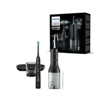 필립스 PHILIPS 소닉케어 DiamondClean 9000 전동 칫솔 HX9911/09 4가지 청소 프로그램 3가지 강도 압력 조절 기능 충전 유리 및 USB 여행용 케이스를, Toothbrush + oral irrigator