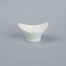 종지 미디움/스몰사이즈 도자기종지와 핑거푸드용 종지 업소용, M17_타원굽종지, 1size