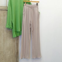 고퀄 플리츠 피아노 밴딩 주름 와이드팬츠 통바지