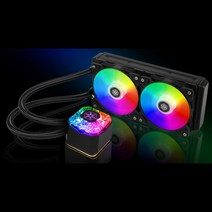 몽환적조명효과 펌프모터 ARGB 수냉쿨러(240MM) 오버클럭 CPU 칠러 PC 펜