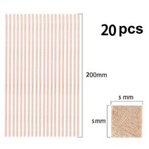 발사 나무 공예 사각형 커젤 모델 장난감 건축 수공예 교육용 DIY 액세서리 스틱 2mm 3mm 4mm 10mm 12mm 15mm, [25] 20PCS-5X5mmX200mm