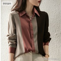 여성 긴발 체크 무늬 셔츠 루즈핏 셔츠 A006