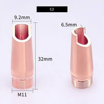 M11 용접 노즐 M8 휴대용 용접기 소모품 M10 튜브 절단 예비 부품 와이어 피드 구리 용접기 M13 스프레이, [24] M11-C2