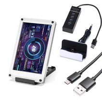 컴퓨터 게이밍 와이드 모니터 3.5 인치 듀얼 US 컴퓨터 모니터 P PU RM HDD DIY 아크릴 IPS 어시스턴트 화, 03 Set