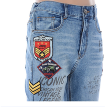 지프 지프 남여공용 와펜프린트믹스반밴딩배기진 JL2DPM714