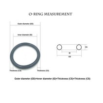 고무오링 패킹 실리콘 오링 고무링 녹색 FKM o 링 OD6mm ~ 210mm * 2.4mm 두께/CS 내유성 산 및 알칼리 씰, 110 OD175x2.4mm 1pcs