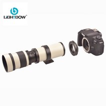 줌카메라 Lightdow 화이트 초망원 수동 줌 렌즈 캐논 니콘 소니 펜탁스 후지 올림푸스 DSLR 카메라용 420, 한개옵션1, 02 소니