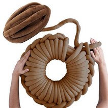 DIY 수제 담요 두툼한 니트 원사 뜨개질을 위한 두꺼운 양모 크리스탈 벨벳 브레이드 코튼 스레드 베개 동, 10 coffee